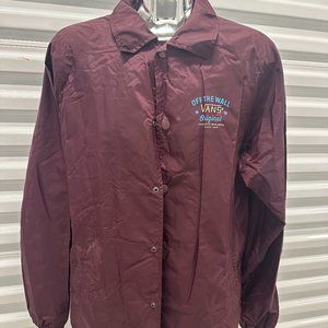Burgundy Vans Windbreaker